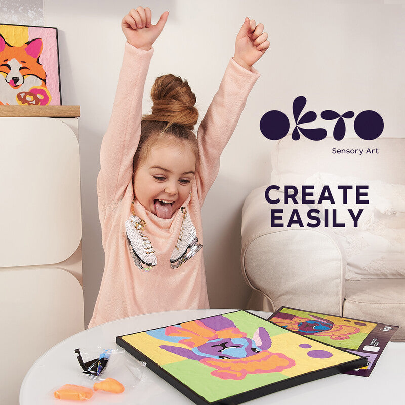 Okto Sensory Art – Modelliermasse-Set Bunny – ab 5 Jahren – 14 Modelliermassen – 290 × 290 mm