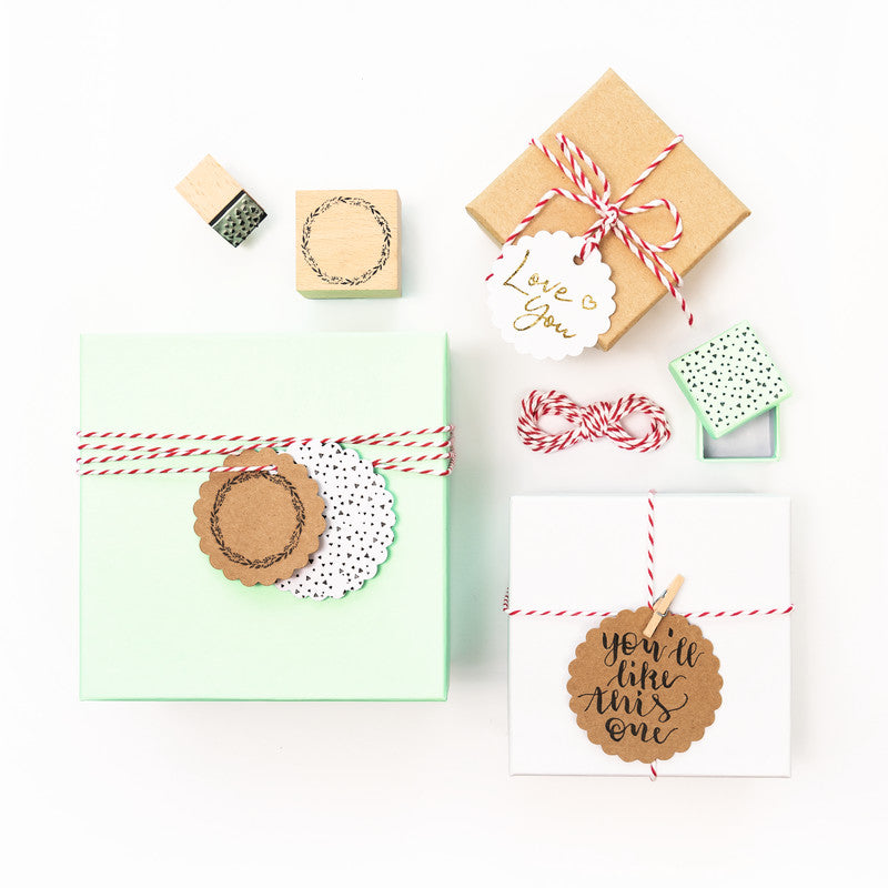 Folia Geschenketiketten – rund, neutral – 12 Etiketten – Papier