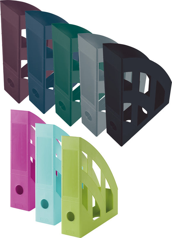 Helit the green bridge Stehsammler – für Format A4/C4, mit Griffloch, 78 × 320 × 248 mm, rot, Kunststoff