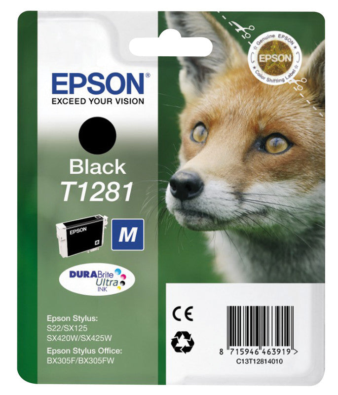 Epson Tintenpatrone T1281, Schwarz, 170 Seiten