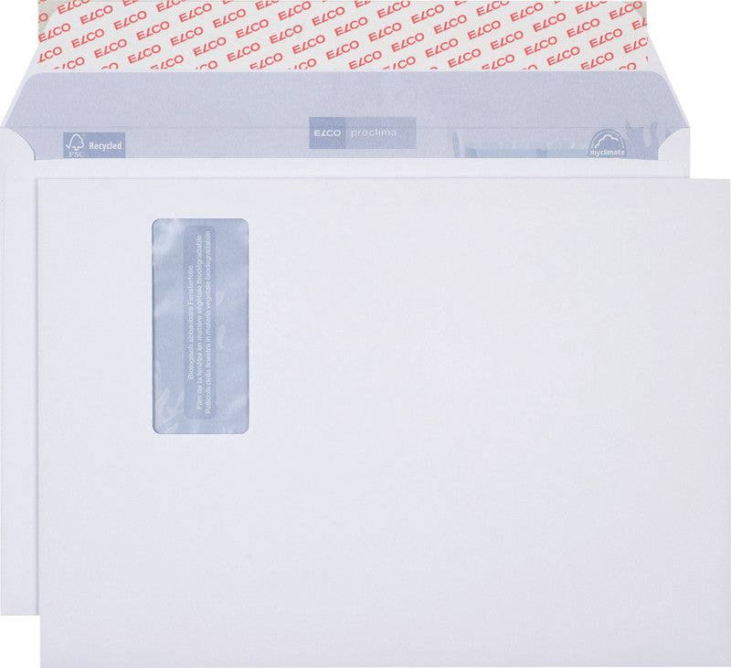 Elco Couvert C4, Fenster rechts, Haftklebung, weiss, 120 g/m², mit Innendruck – 250 Stk.
