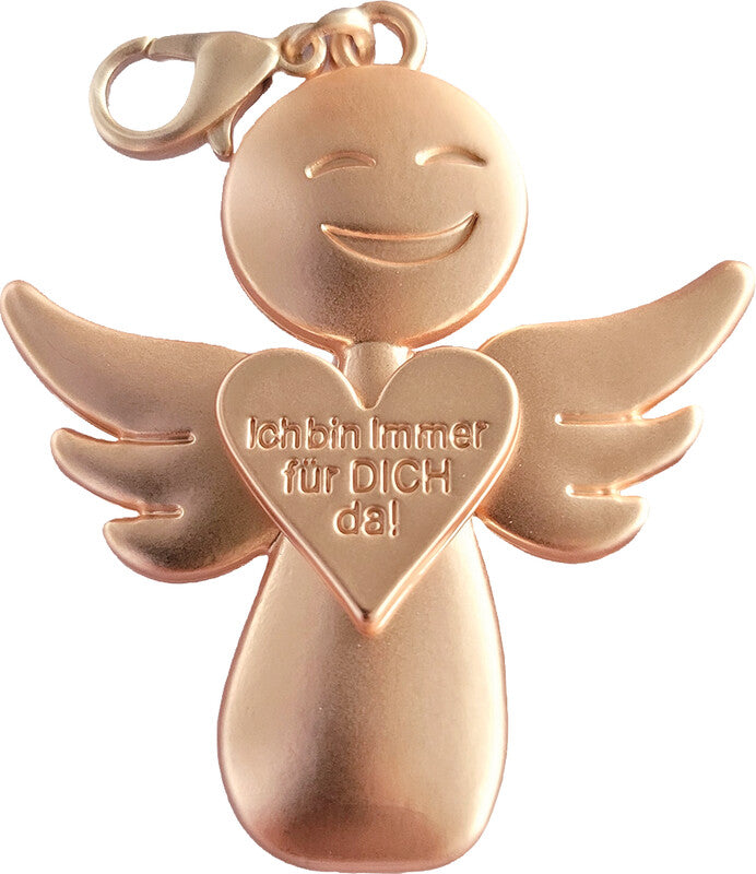 Kurt Eulzer Engel Sweet Little Bodyguards Schlüsselanhänger – Metall, 45 × 50 mm, rosé, 1 Stk.
