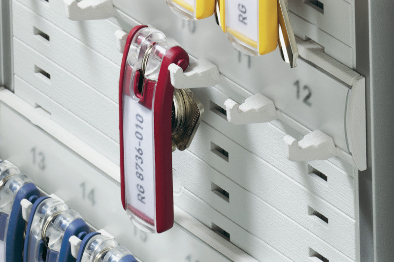 Durable Schlüsselschild Key Clip – dunkelblau, Kunststoff, B 24 × H 68 × T 15 mm, 6 Stk. – für Key Box Code 36