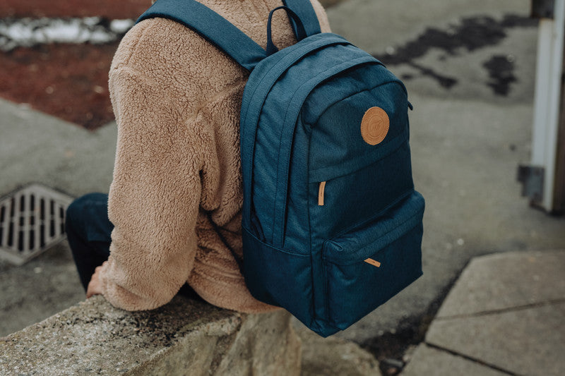 Beckmann Schulrucksack – Blau – 30,0 × 53,0 × 22,0 cm – Recycelter Bestandteil