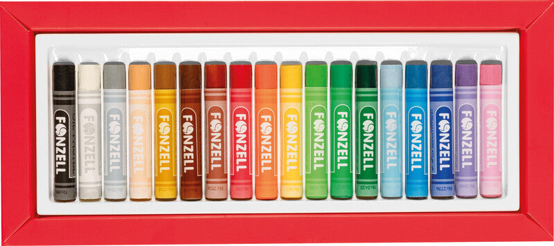 Fonzell Ölpastelle – Set – 18 Farben, für dunkles Papier