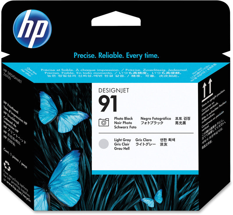 HP Value Pack Druckkopf + Tinte Nr. 91 – Schwarz, Hellgrau, 775 ml