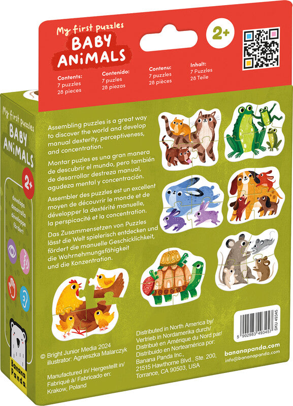 Banana panda My First Puzzles Baby Animals – Logikspiel, 1 Spieler, ab 2 Jahren