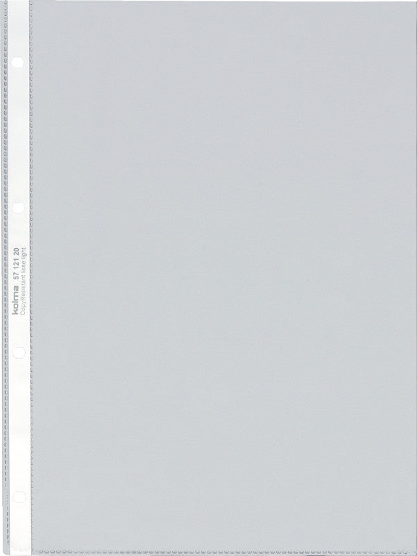 Kolma Sichtmappe A4 – 25 Hüllen, Transparent, Kunststoff, Glänzend, 60 µm