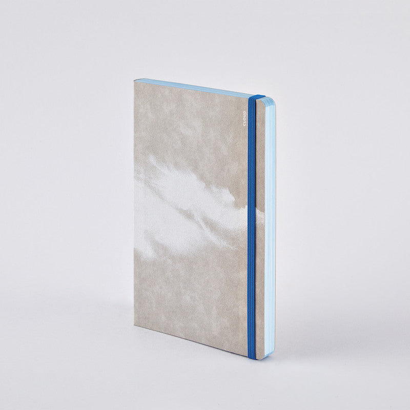 nuuna Notizbuch A5, 176 Seiten – blau, grau, weiss