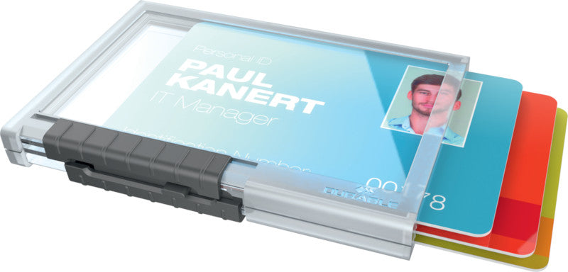 Durable Ausweishalter – 87 × 54 mm, Kunststoff, transparent – 10 Stück