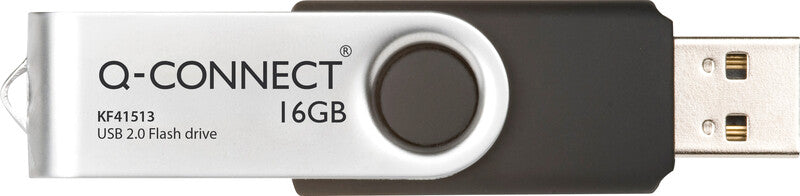 Q-CONNECT USB-Stick – 16 GB, USB 2.0, drehbarer Verschluss