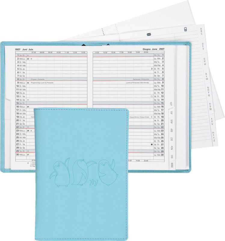 Biella Planer Istanbul Agenda – 1 Monat/2 Seiten, geheftet, 10,6 × 15,3 cm, 15 Monate Okt–Dez, FSC