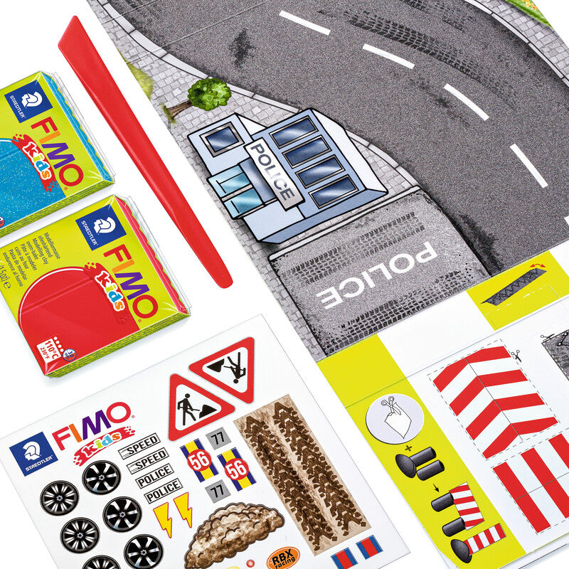 Staedtler Modelliermasse-Set Police Race – 4 Blöcke
