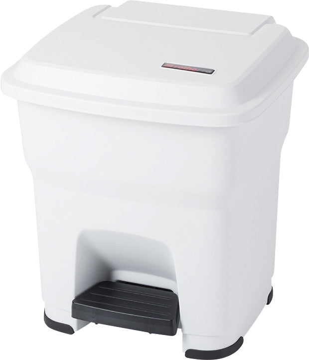 Rothopro Abfallcontainer – 35 l, mit Deckel – Kunststoff, Polarweiss – B × H × T 390 × 440 × 390 mm