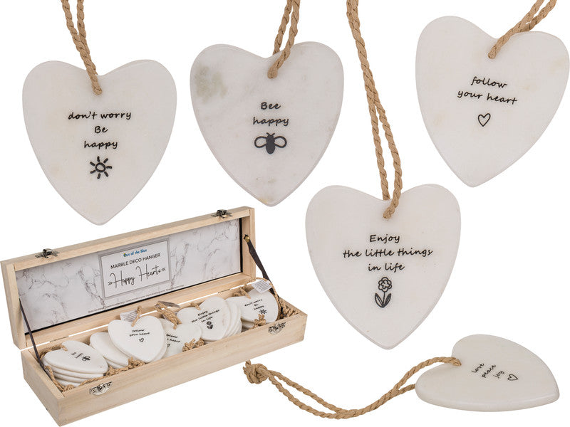 Out oft the blue OUT OF THE BLUE Geschenketiketten – Neutral, sortiert – Marmor – 70 × 95 × 70 mm