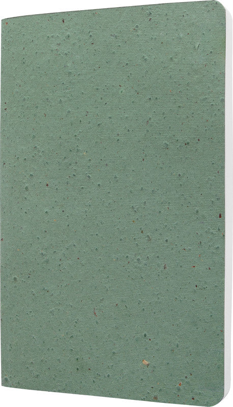 Sigel Notizheft, 140 × 200 mm, liniert, Fadenheftung, 100 Seiten, 100 g/m² – grün