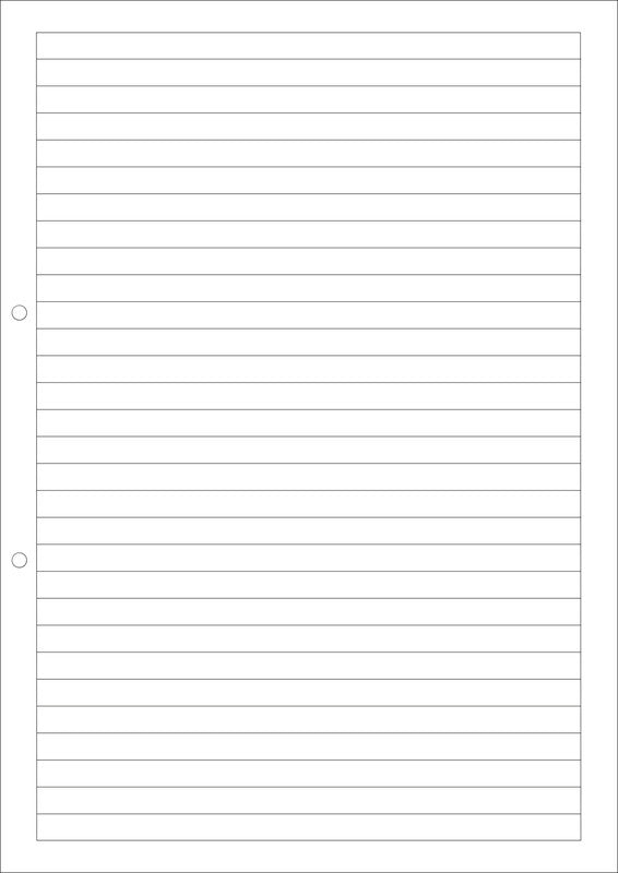 Natura line Notizbuch-Einlagen A4, liniert 9 mm, mit Rand, 2-fach gelocht, 90 g/m² – 500 Blatt
