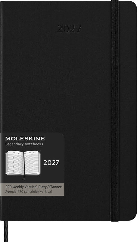 Moleskine Professioneller Kalender – 1 Woche/2 Seiten, gebunden, 13 × 21 cm, 2027, FSC
