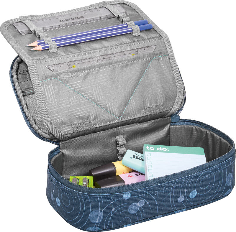 Coocazoo Schlamperetui, gefüllt – Blue Orbit – Kunststoff – 23,0 × 7,0 × 12,0 cm