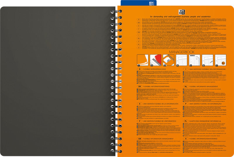 Oxford Collegeblock, 80 Blatt, 4-fach gelocht, perforiert, 80 g/m² – Schwarz, für SCRIBZEE App