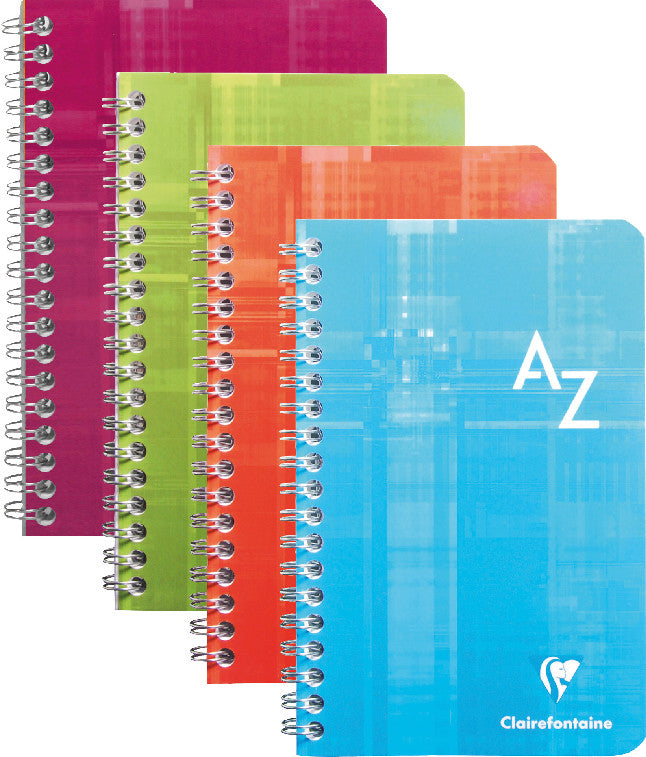 Clairefontaine Spiralheft, Register A - Z, kariert 5 mm, Spiralbindung, Karton, 50 Blatt, 90 g/m² – sortiert