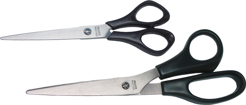 Wedo Universalschere – 16,0 cm, Stahl, für Rechts- und Linkshänder, spitz, Kunststoff, schwarz