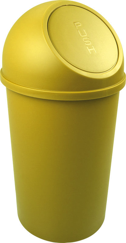 Helit Abfallcontainer the Flip – 25 l – mit Deckel – Kunststoff, Gelb – Ø 312 × H 615 mm