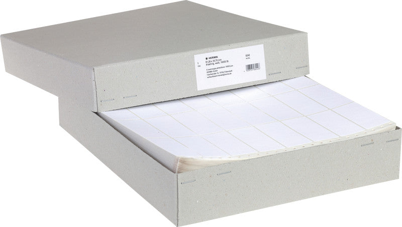 HERMA Druckeretiketten, 81 mm × 36 mm, weiss, Papier, permanent, 16000 Etiketten