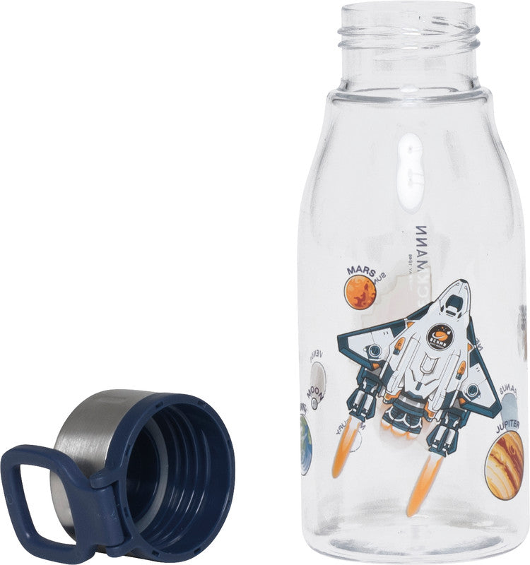 Beckmann Trinkflasche Classic – 4 dl – Kunststoff, Schraubverschluss, auslaufsicher – Space Mission