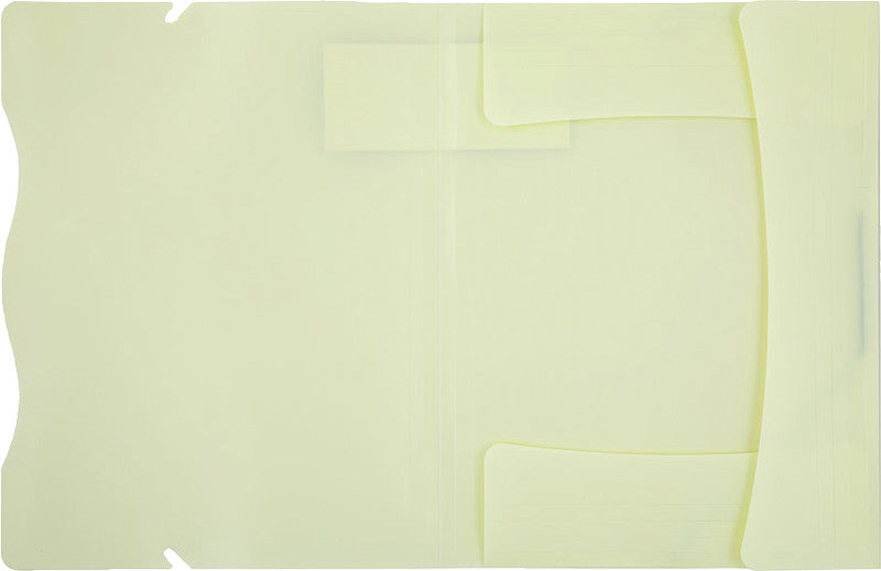 Pastelini Sammelmappe für A4, Kunststoff, Gelb, mit Gummizug