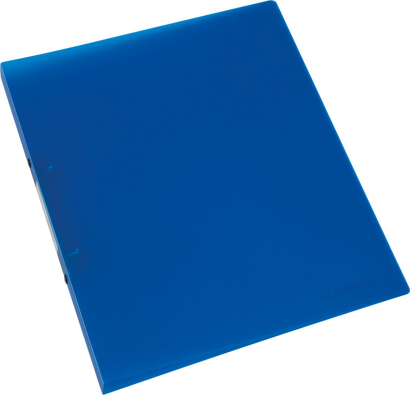 Q-connect Zeigebuch – A4 Hochformat – 2-Ring-Mechanik, Ø 16 mm, Rücken 21 mm – Blau, Kunststoff