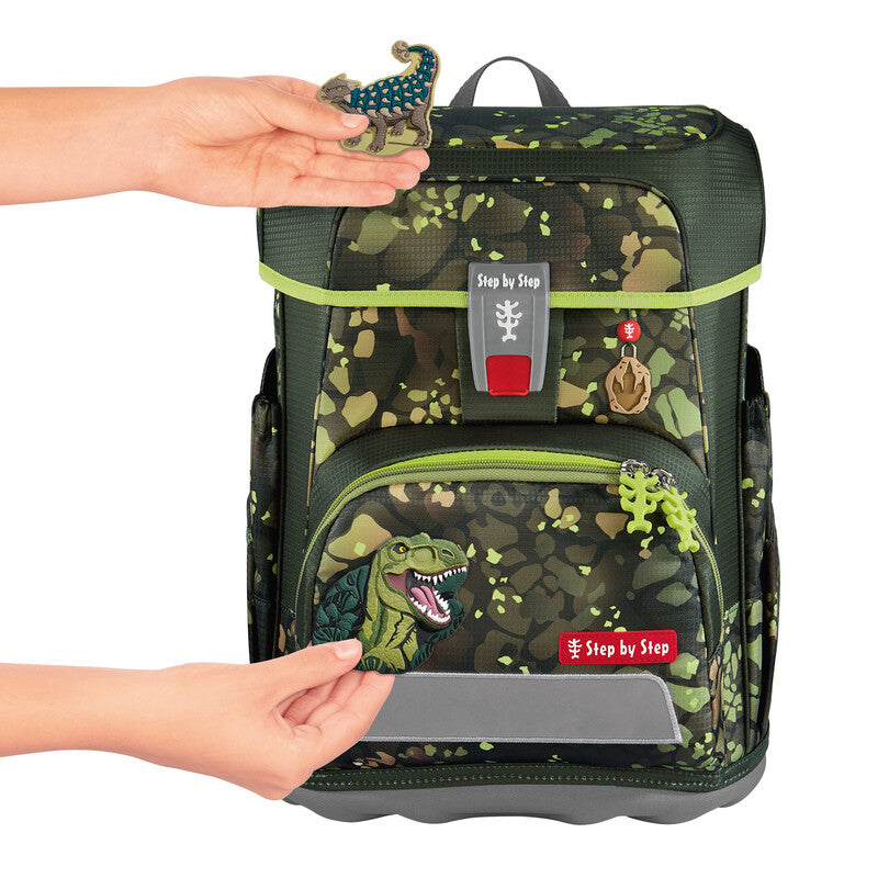 Step by Step Schulrucksack-Set Cloud – 5-teilig – Dino Torex – aus recycelten Materialien