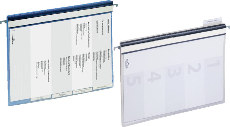 Durable Hängeordner für A4 – Kunststoff, Blau, ohne Vordruck