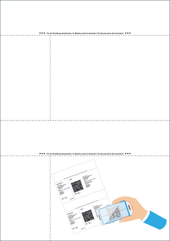 Dataform Formular – für QR-Rechnung, 500 Blatt, A4