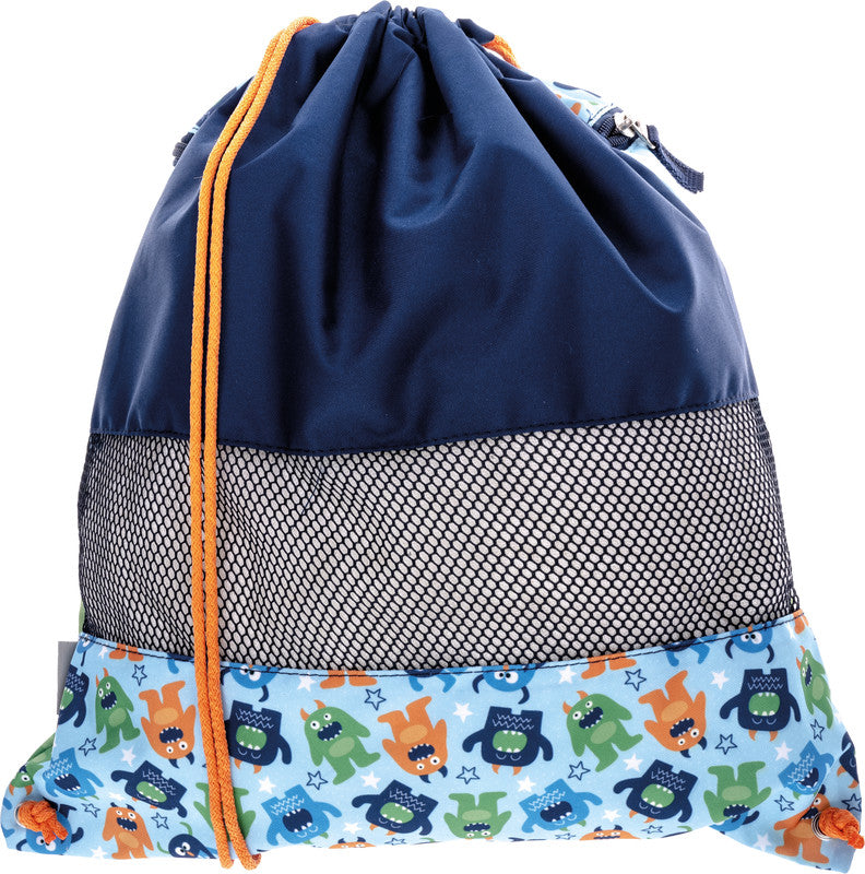 Funki Sportbeutel – 12 l, Motiv Fluffy Monster, wasserabweisend, 36 × 42 cm