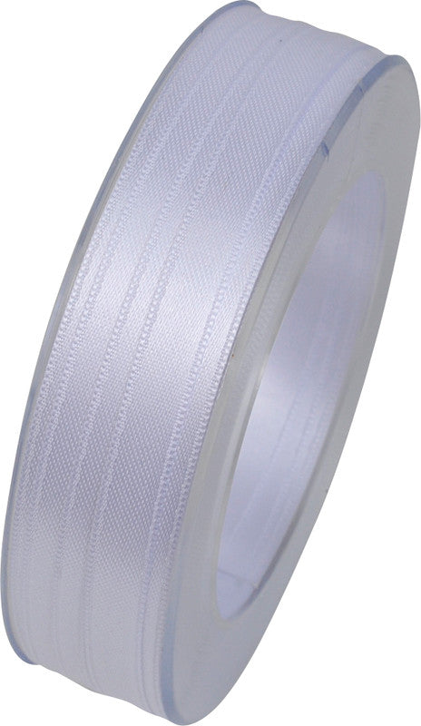 Goldina Geschenkband Satin – echte Webkante – 10 mm × 4 m – weiss