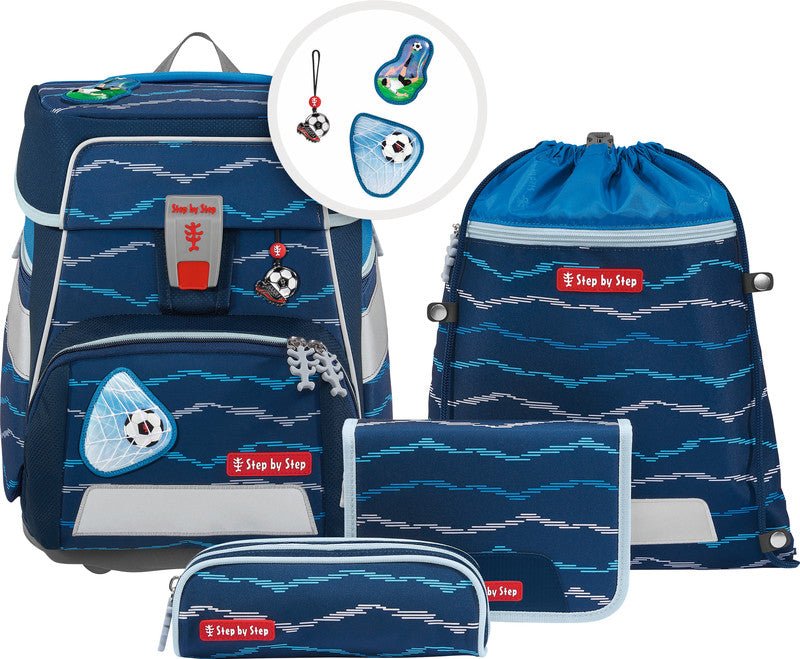 Step by Step Schulrucksack-Set SPACE – 5-teilig – Soccer Lars – Recycelte Materialien