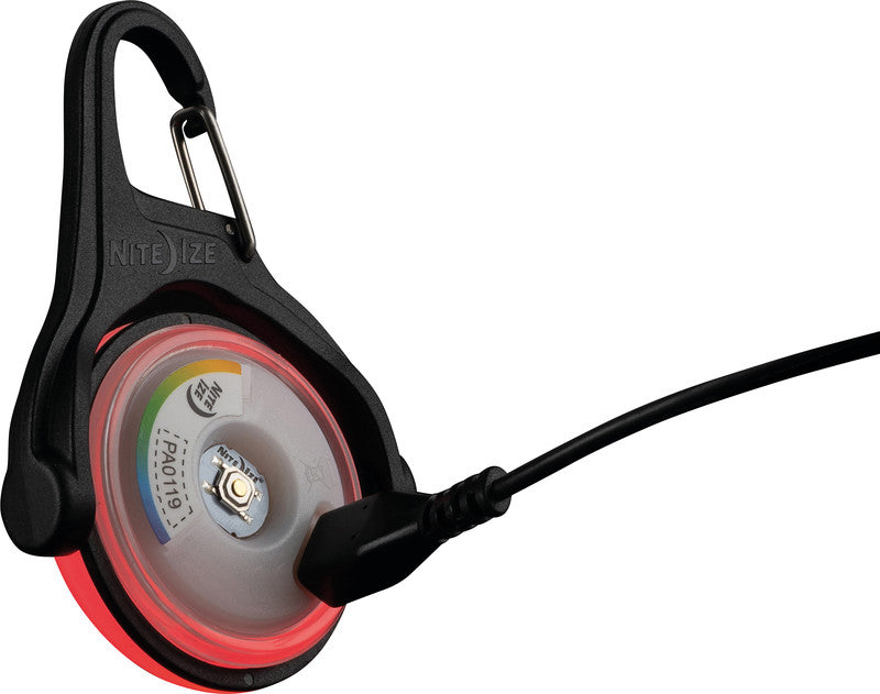 Nite Ize Radiant Disc-O Select LED-Aussenleuchte – spritzwassergeschützt, Akku, Micro-USB, 5 Lichtmodi