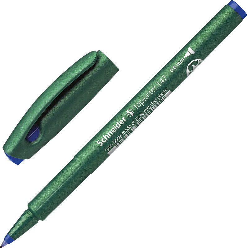 Schneider Schreibgeräte Topwriter 147 Fineliner – 10er-Set – blau
