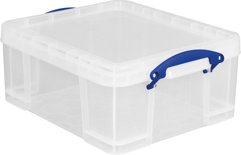 Really Useful Boxes Ordnungsbox – Kunststoff, transparent, 35 × 20 × 45 cm – 1er-Pack