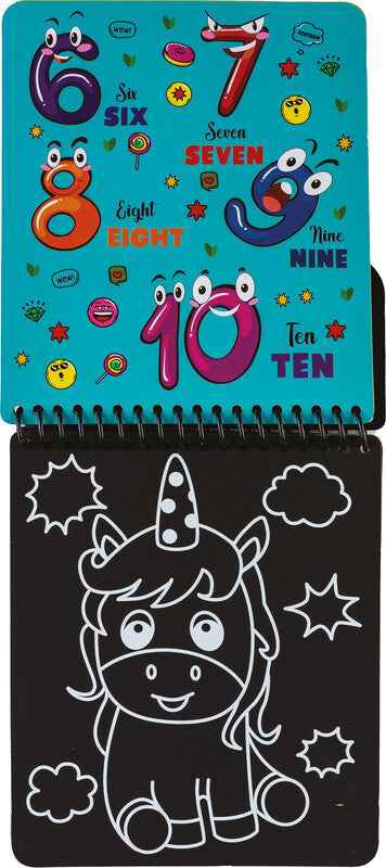 Centrum Bastelset Kratzbilder – Einhorn – 16 × 19 cm – 8 Kratzseiten – Karton, mehrfarbig