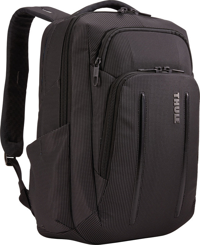 Thule Crossover 2 Notebook-Rucksack – für Notebooks bis 14", 20 l, RFID-Fach, Aufsteckfunktion, Nylon, schwarz