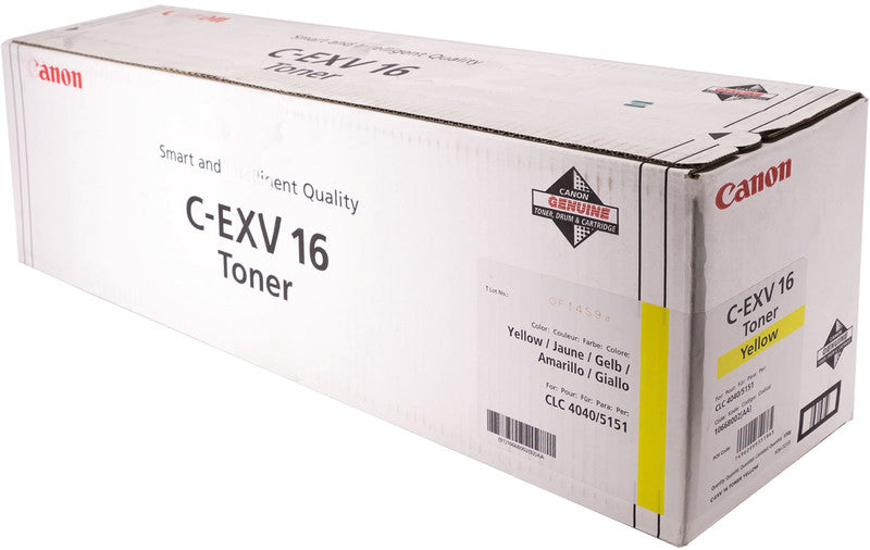 Canon Toner C-EXV16 – gelb, 36000 Seiten – für Farb-Laserdrucker/Multifunktionsgeräte