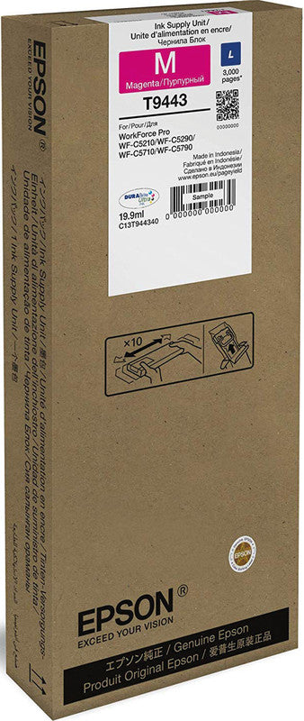 Epson Tintenpatrone T9443, Magenta – für Inkjetdrucker/Multifunktionsgeräte
