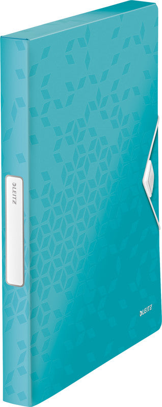 Leitz WOW A4 Heftbox – Polypropylen (PP), blau, mit Rückenschild, bis 250 Blatt