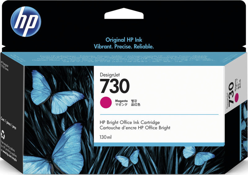 HP Tintenpatrone 730, Magenta, 130 ml – für Drucker/Multifunktionsgeräte