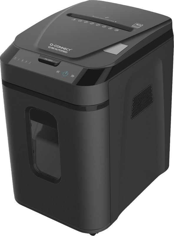 Q-Connect Q180 – Aktenvernichter, DIN P-4, Mikroschnitt 4 × 12 mm, 10 Blatt, 32,2 l, A4
