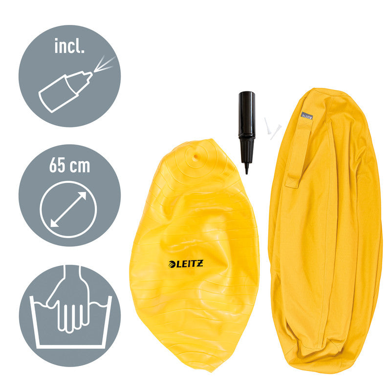 Leitz Sitzball Ergo Cosy Active – Ø 65 cm, warmes Gelb