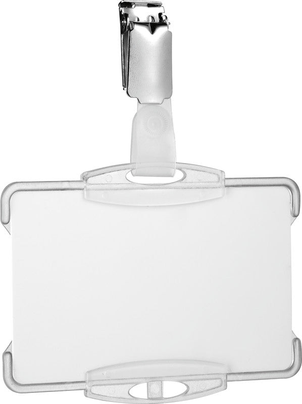 Durable Ausweishalter – 85 × 54 mm, Kunststoff, transparent, mit Clip – 25 Stück