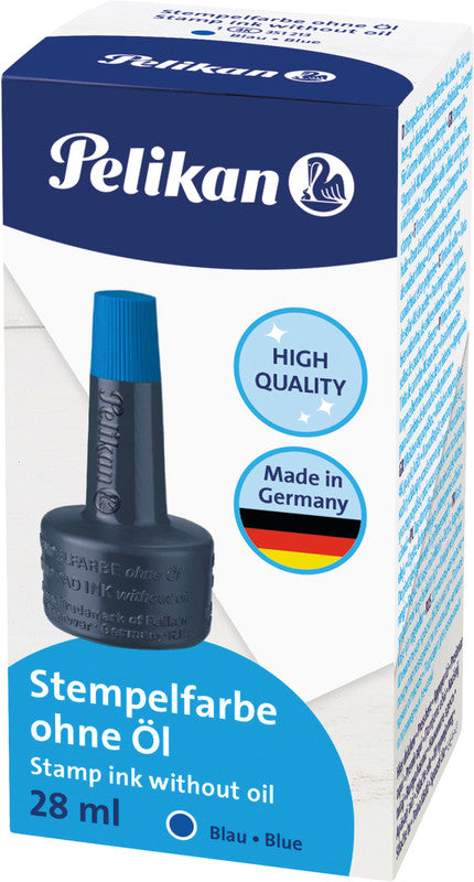 Pelikan Stempelfarbe – 28 ml, Kunststoff, ohne Öl, Blau